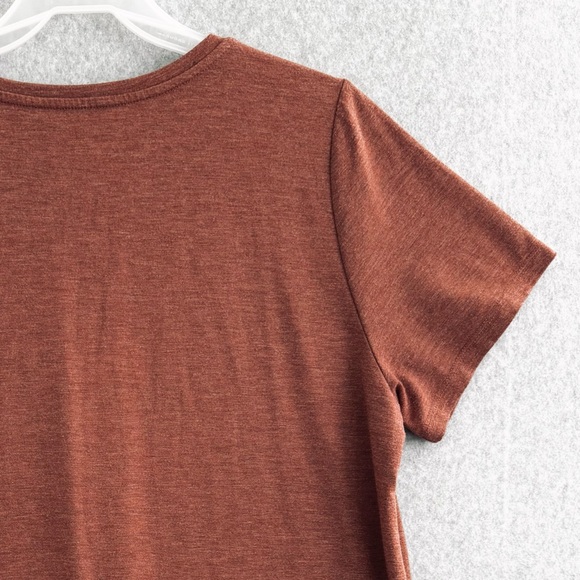 Soft Surroundings Womens Willa Tunic Top Short Sleeve Shirt Large Orange READ - Picture 12 of 16